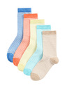 Marks & Spencer Prugaste čarape s visokim udjelom pamuka, set od 5 parova (6 male – 7 velike) Marks & Spencer višebojna