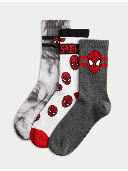 Marks & Spencer Čarape s motivom Spider-Man™, 3 para (6 male – 7 velike) Marks & Spencer višebojna
