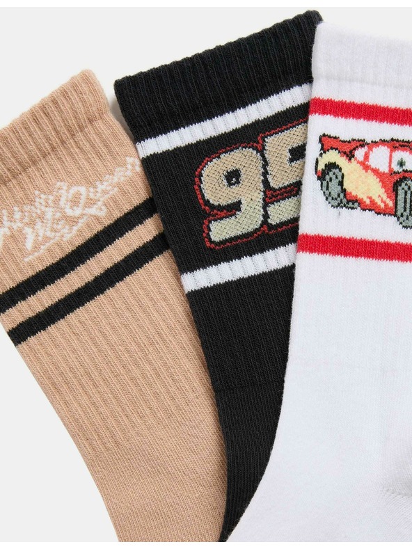 Marks & Spencer Čarape s visokim udjelom pamuka i motivom Pixar™ Cars, set od 3 para (6 male – 7 velike) Marks & Spencer višebojna