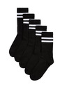 Marks & Spencer Prugaste sportske čarape s visokim udjelom pamuka, 5 parova Marks & Spencer crna