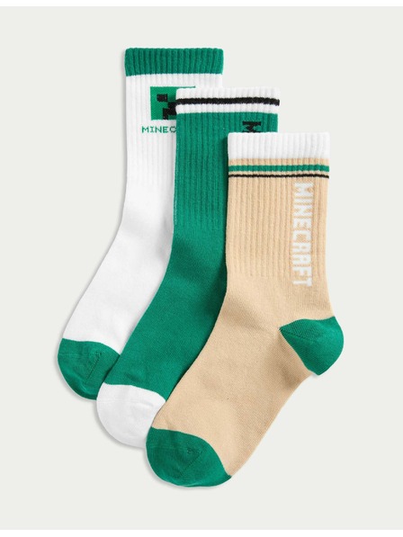 Marks & Spencer Minecraft™ čarape, 3 para Marks & Spencer višebojna
