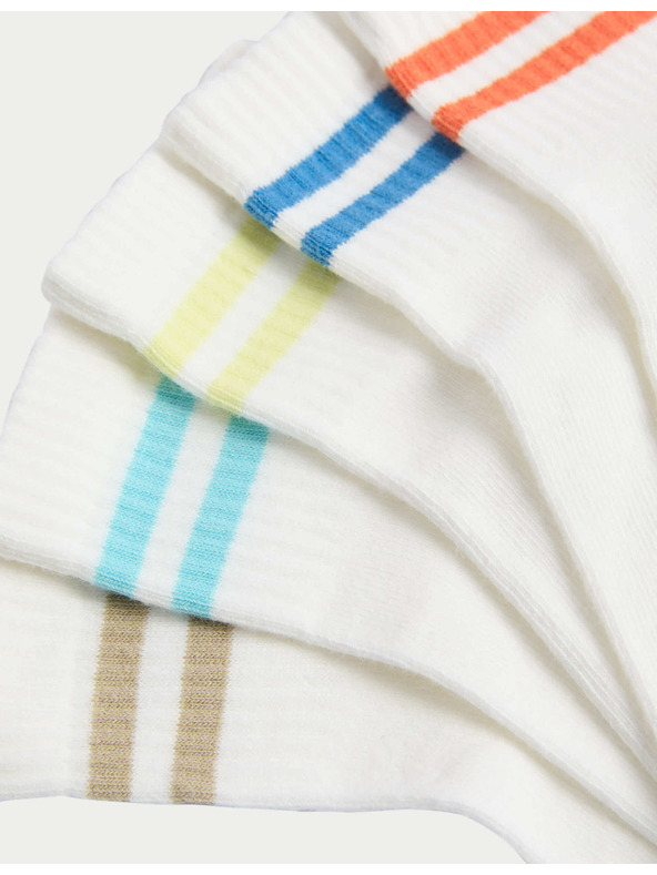 Marks & Spencer Pamučne dječje čarape, 5 parova Marks & Spencer bijela