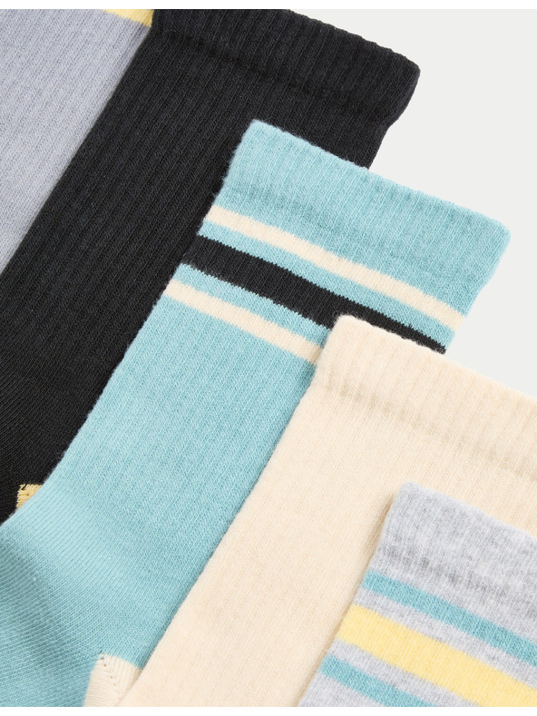 Marks & Spencer Sportske čarape Calm Surf s visokim udjelom pamuka, set od 5 parova (6 male – 7 velike) Marks & Spencer višebojna