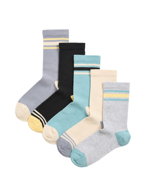 Marks & Spencer Sportske čarape Calm Surf s visokim udjelom pamuka, set od 5 parova (6 male – 7 velike) Marks & Spencer višebojna