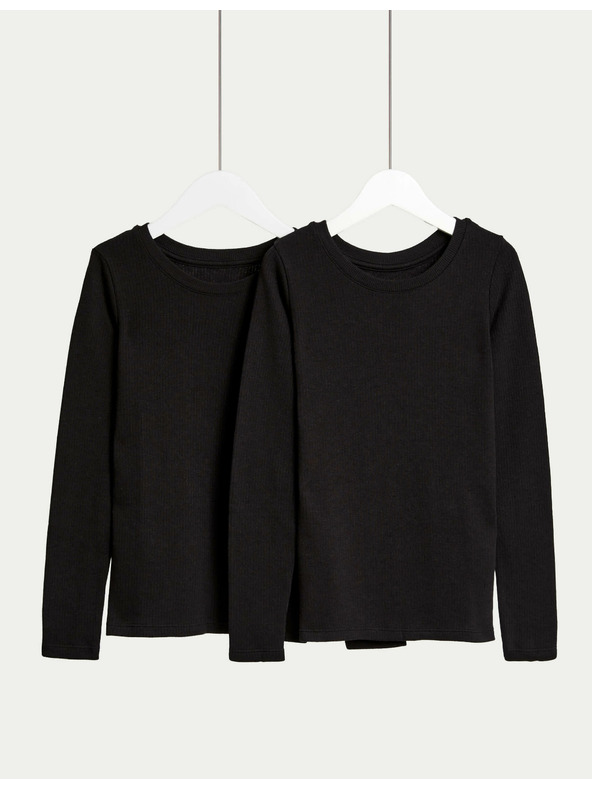 Marks & Spencer Termo topovi s Heatgen™ tehnologijom, 2 kom u pakiranju (2–14 godina) Marks & Spencer crna