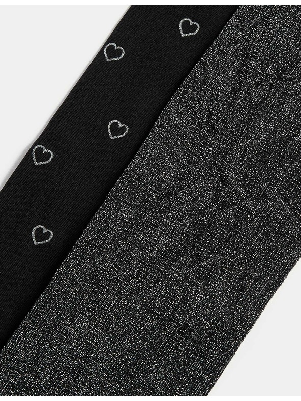 Marks & Spencer Crne šljokičaste hulahopke, 2 kom u pakiranju (2–14 godina) Marks & Spencer crna