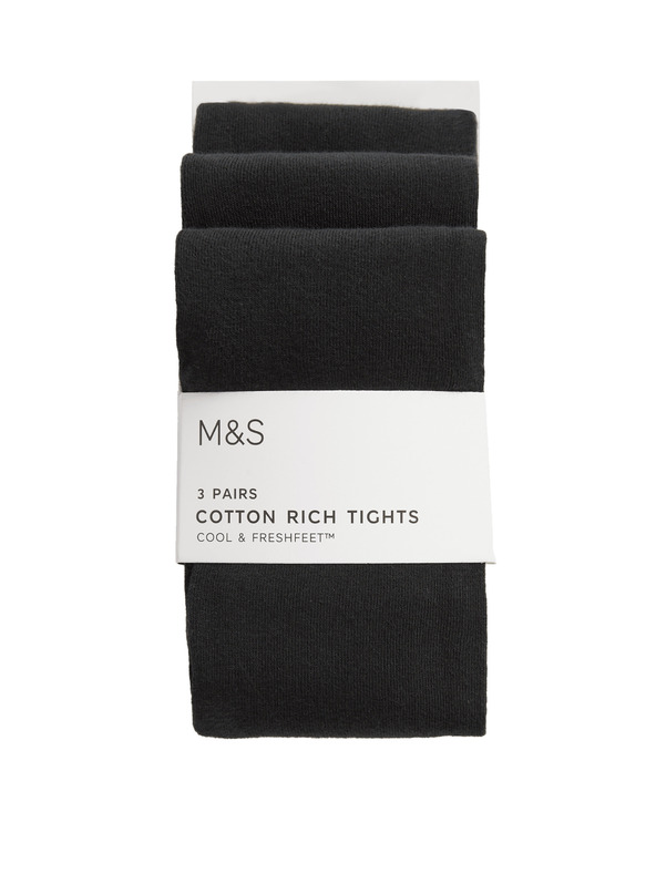 Marks & Spencer 3 para školskih čarapa (2–16 godina) Marks & Spencer crna