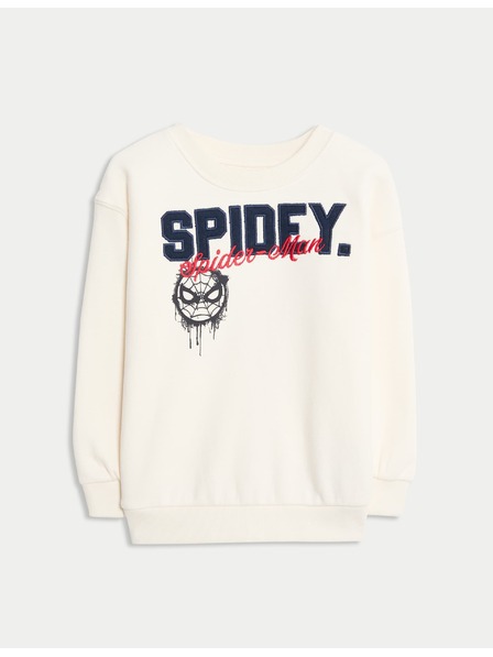 Marks & Spencer Spider-Man™ dukserica s visokim udjelom pamuka (2–8 godina) Marks & Spencer krem
