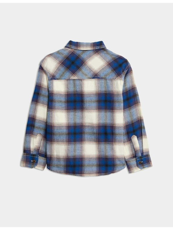 Marks & Spencer Pamučna četkana karirana majica (2-8 godina) Marks & Spencer plava