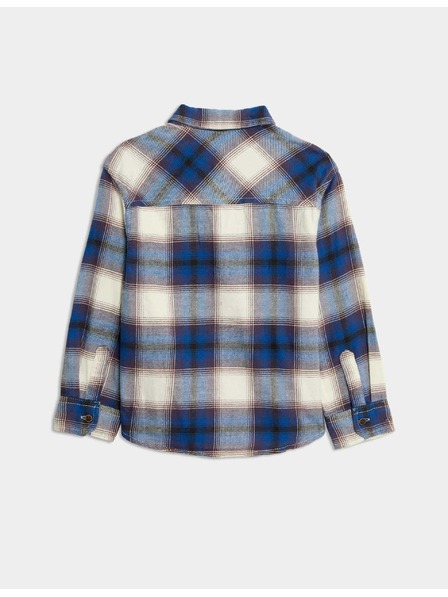 Marks & Spencer Pamučna četkana karirana majica (2-8 godina) Marks & Spencer plava