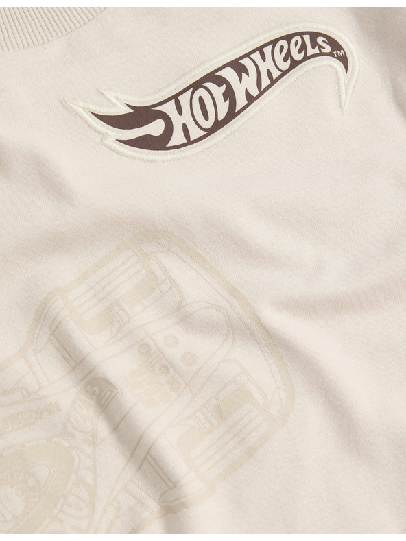 Marks & Spencer Top s motivem Hot Wheels™ od čiste pamučne tkanine (2–8 godina) Marks & Spencer krem