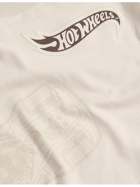 Marks & Spencer Top s motivem Hot Wheels™ od čiste pamučne tkanine (2–8 godina) Marks & Spencer krem