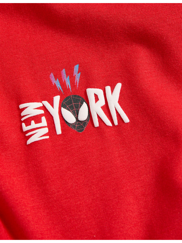 Marks & Spencer Majica od čistog pamuka s printom Spider-Man™ (2–8 godina) Marks & Spencer crvena