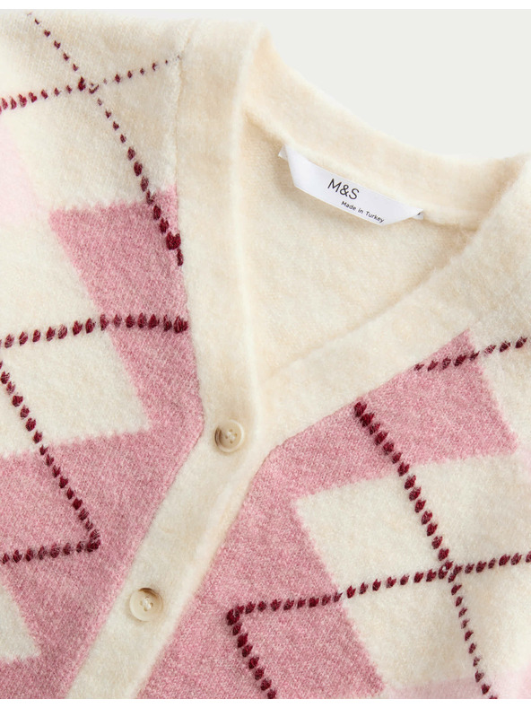 Marks & Spencer Kardigan s uzorkom (2–8 godina) Marks & Spencer ružičasta