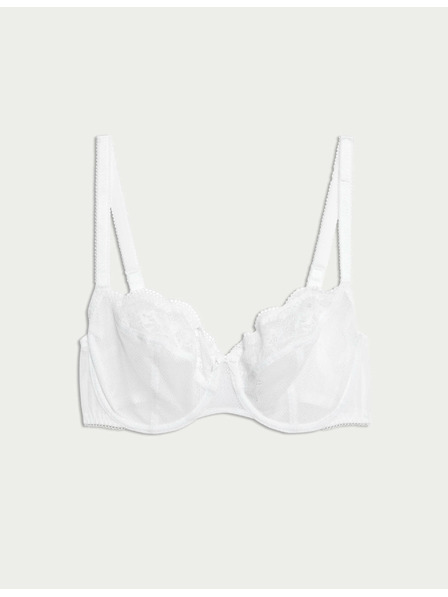 Marks & Spencer Balkonski grudnjak Jasmine s dodatkom žice i čipkom, vel. A–E Marks & Spencer bijela