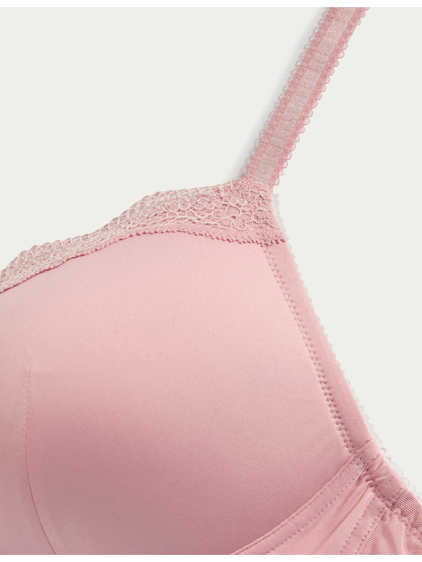 Marks & Spencer Čipkasti grudnjak Jasmine, pune čašice, bez žice (A–E) Marks & Spencer ružičasta