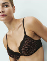 Marks & Spencer Dekoltni grudnjak sa žicama, čipkom i printom Marks & Spencer smeđa