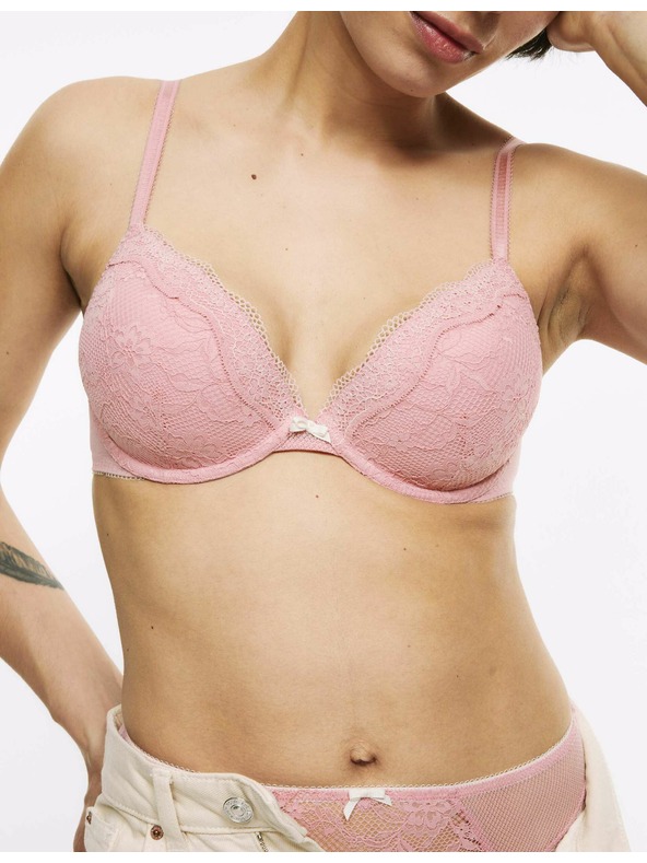 Marks & Spencer Dekoltni grudnjak sa žicama i čipkom, vel. A–E Marks & Spencer ružičasta