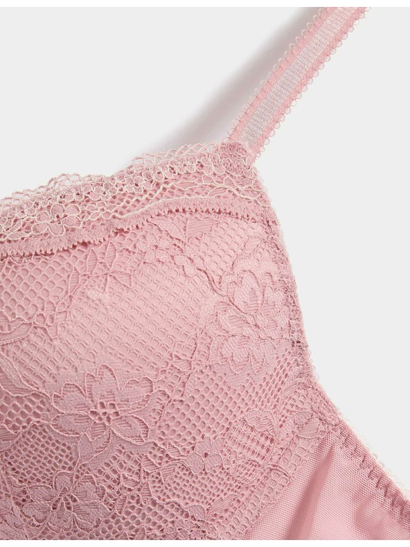 Marks & Spencer Dekoltni grudnjak sa žicama i čipkom, vel. A–E Marks & Spencer ružičasta
