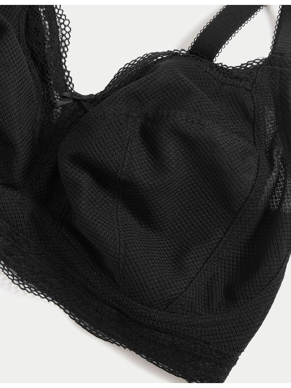 Marks & Spencer Braletka Jasmine bez žica s čipkanim rubovima, vel. F+ Marks & Spencer crna