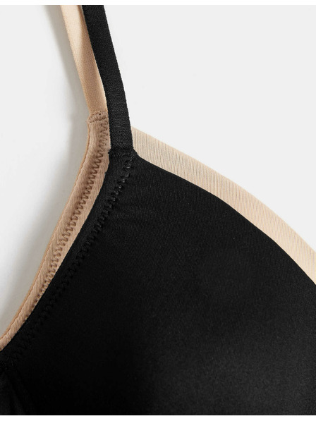 Marks & Spencer Paket od 2 kom. prvih grudnjaka bez žica, vel. AA–D Marks & Spencer crna