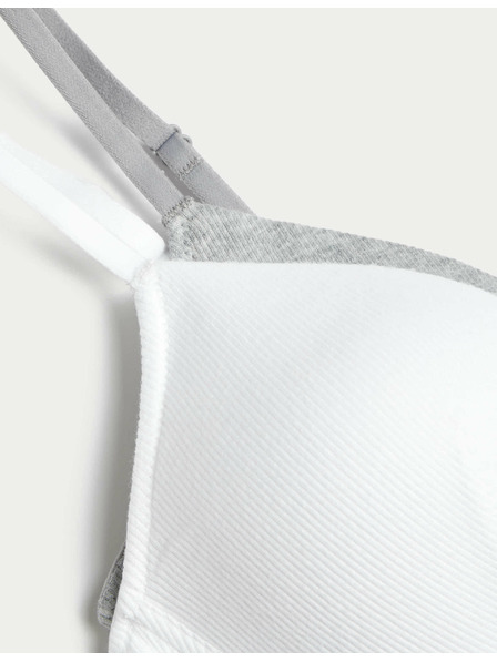 Marks & Spencer Set od 2 kom. rebranih prvih grudnjaka bez žica, s visokim udjelom pamuka, vel. AA–D Marks & Spencer bijela