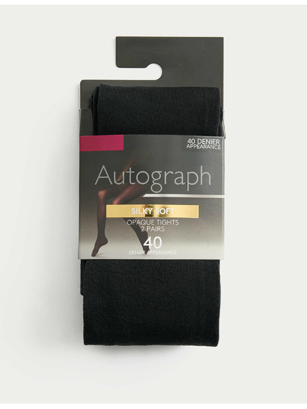 Marks & Spencer Neprozirne čarape, 40 DEN, set od 2 komada Marks & Spencer crna