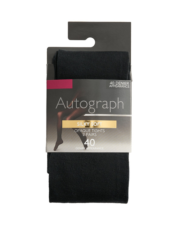 Marks & Spencer Neprozirne čarape, 40 DEN, set od 2 komada Marks & Spencer crna