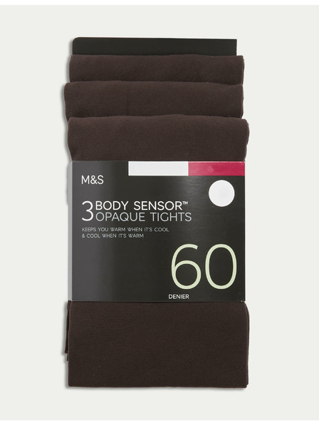 Marks & Spencer Čarape Body Sensor™, 60 DEN, 3 para u pakiranju Marks & Spencer smeđa