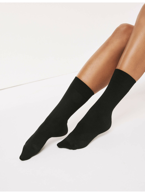 Marks & Spencer Neprozirne vrlo meke gležnjaka čarape, 40 DEN, 3 para u pakiranju Marks & Spencer crna