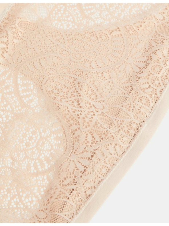 Marks & Spencer Bikini gaćice Body Soft™ s čipkom, set 3 kom Marks & Spencer bež