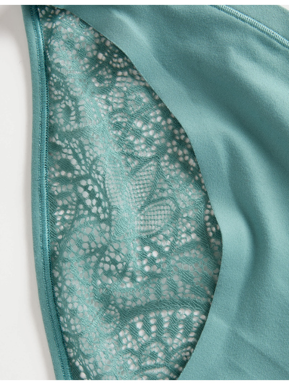 Marks & Spencer Bikini gaćice Body Soft™ s čipkom, set 3 kom Marks & Spencer zelena