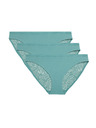 Marks & Spencer Bikini gaćice Body Soft™ s čipkom, set 3 kom Marks & Spencer zelena