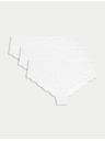 Marks & Spencer Brazilske gaćice s čipkastim rubom, pakiranje od 3 Marks & Spencer bijele boje