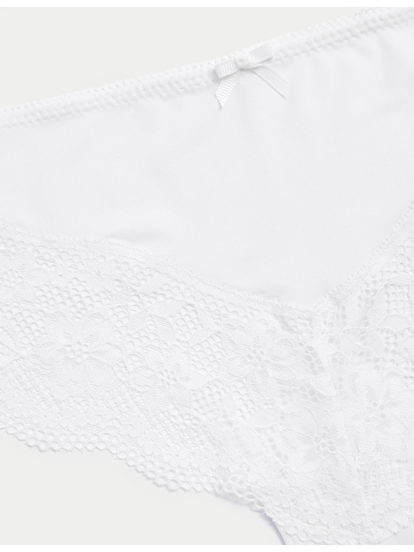 Marks & Spencer Brazilske gaćice s čipkastim rubom, pakiranje od 3 Marks & Spencer bijele boje