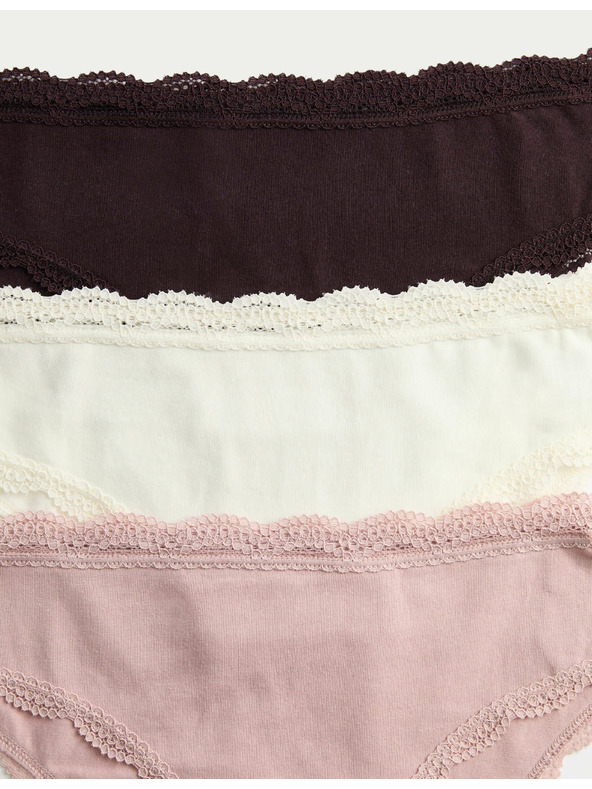 Marks & Spencer Brazilske gaćice s visokim udjelom pamuka, 3 kom Marks & Spencer smeđa