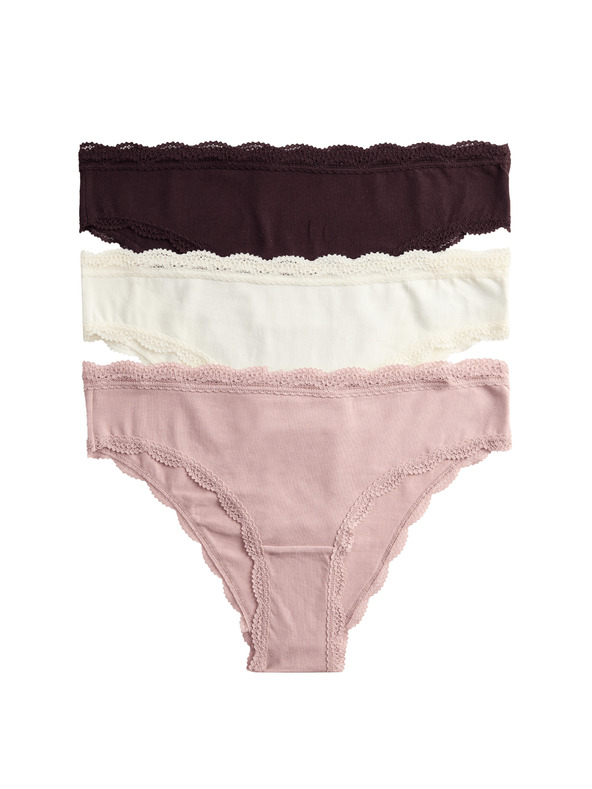 Marks & Spencer Brazilske gaćice s visokim udjelom pamuka, 3 kom Marks & Spencer smeđa