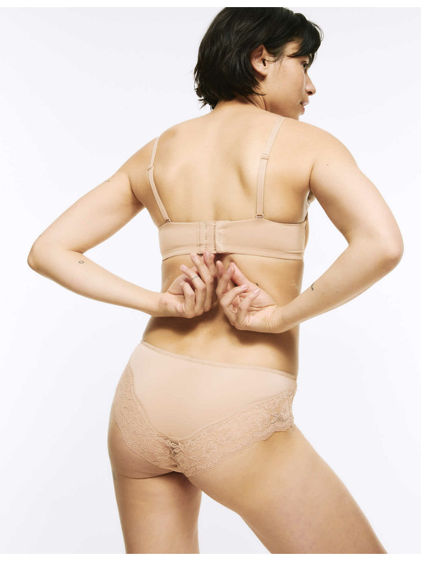 Marks & Spencer Brazilske gaćice s čipkastim rubom, 3 kom u pakiranju Marks & Spencer bež