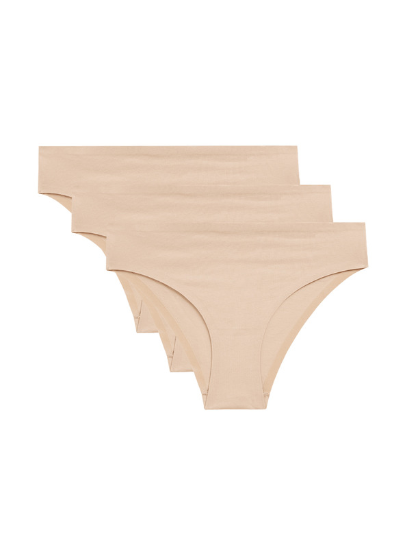 Marks & Spencer Brazilske gaćice s tehnologijom Cool Comfort™ bez vidljivih rubova, 3 kom Marks & Spencer bež