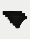 Marks & Spencer Brazilske gaćice s visokim udjelom pamuka, 3 kom Marks & Spencer crna