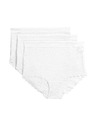 Marks & Spencer Čipkaste gaćice do struka s tehnologijom Flexifit™, 3 kom Marks & Spencer bijela