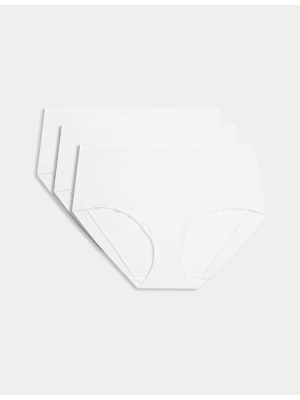 Marks & Spencer Gaćice s visokim strukom i tehnologijom Flexifit™, 3 kom u pakiranju Marks & Spencer bijela