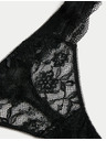 Marks & Spencer Čipkaste tange Jasmine, 3 kom Marks & Spencer crna