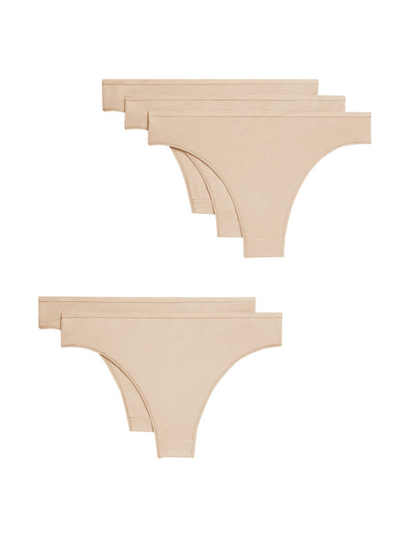 Marks & Spencer Brazilske gaćice od modala, bez vidljivih šavova, 5 kom. u pakiranju Marks & Spencer bež