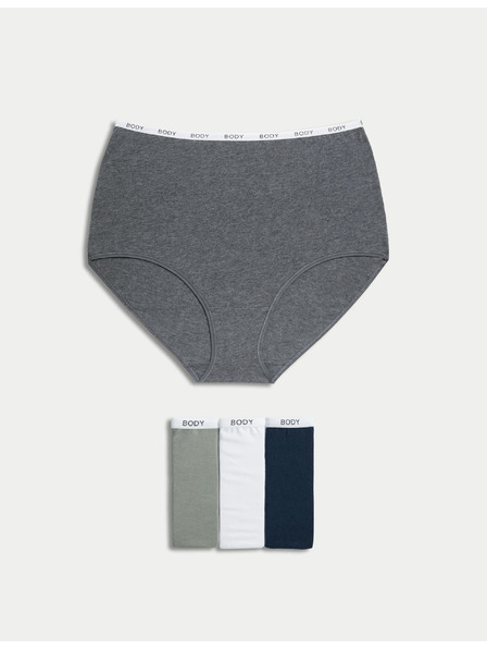 Marks & Spencer Gaćice visokog struka s visokim udjelom pamuka, 4 kom. Marks & Spencer siva