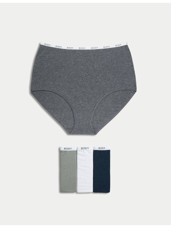 Marks & Spencer Gaćice visokog struka s visokim udjelom pamuka, 4 kom. Marks & Spencer siva