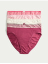 Marks & Spencer Visoko izrezane gaćice od pamuka i lycre™, 5 pakiranja Marks & Spencer Pink