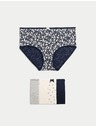 Marks & Spencer Kratke gaćice visokog struka s printom, od pamuka Lycra™, 5 kom. Marks & Spencer siva