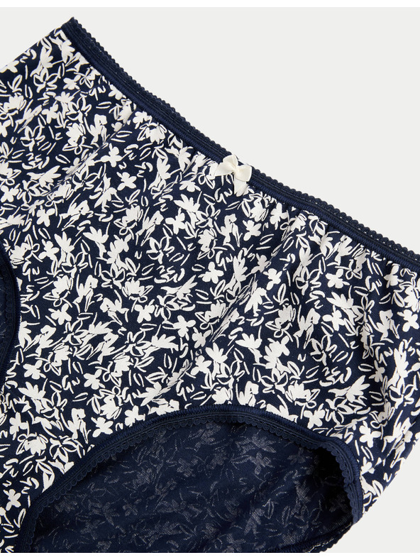Marks & Spencer Kratke gaćice visokog struka s printom, od pamuka Lycra™, 5 kom. Marks & Spencer siva