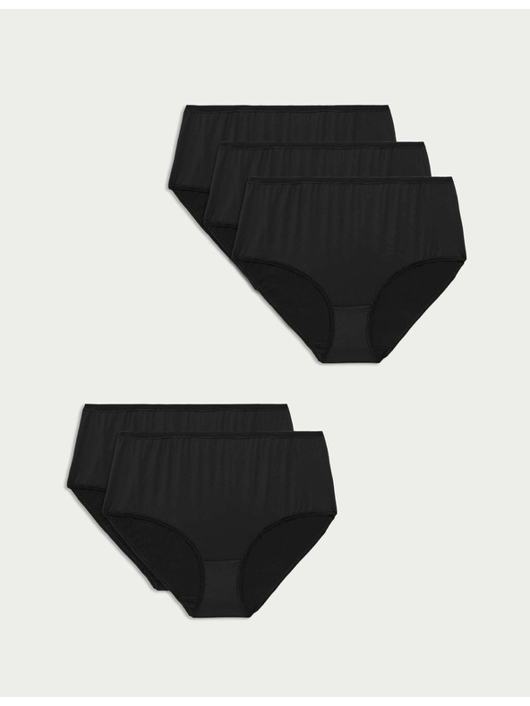 Marks & Spencer Kratke gaćice visokog struka od mikrofibre, bez vidljivih šavova, 5 kom. Marks & Spencer crna